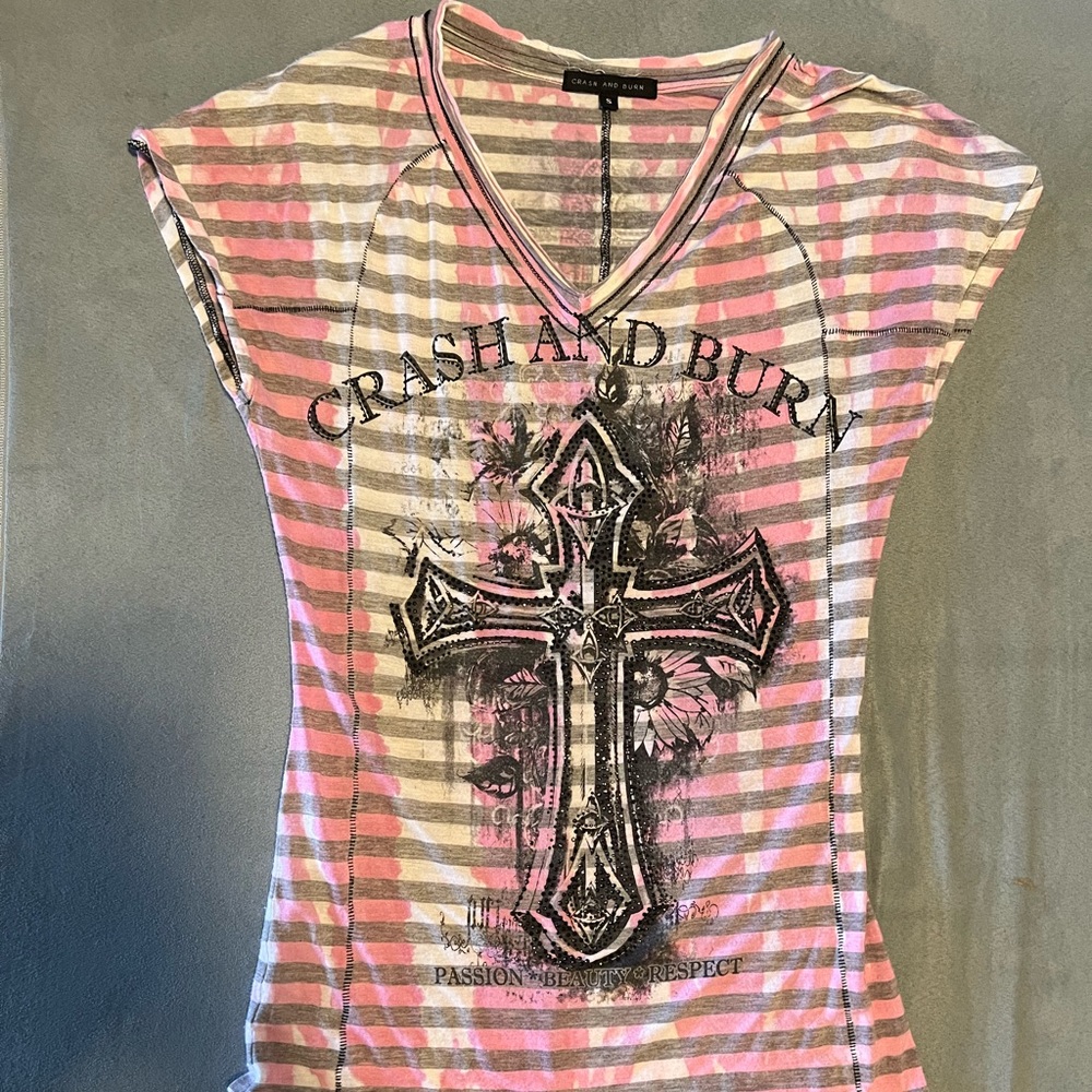 Unique Crash and Burn Short Sleeve Shirt